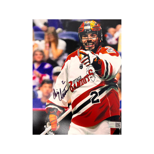 Buffalo Bandits Chris Cloutier Signed Close Up 8x10 Photo Signed Lacrosse Photo TSE Buffalo 