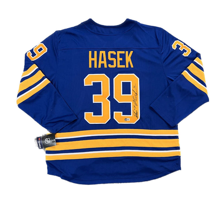 Dominik Hasek Signed Sabres Authentic Fanatics Blue Jersey TSE Buffalo 