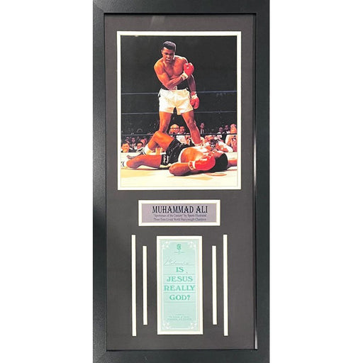 Muhammad Ali 11x14 Photo with Signed Religious Pamphlet - Professionally Framed Signed Photos TSE Framed 