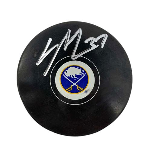 Casey Mittelstadt Signed Buffalo Sabres Official NHL Hockey Puck Signed Hockey Pucks TSE Buffalo 