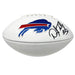 Darryl Talley Signed Buffalo Bills White Logo Football Signed Footballs TSE Buffalo 