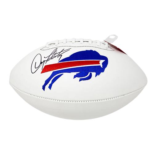 Doug Flutie Signed Buffalo Bills White Logo Football Signed Footballs TSE Buffalo 