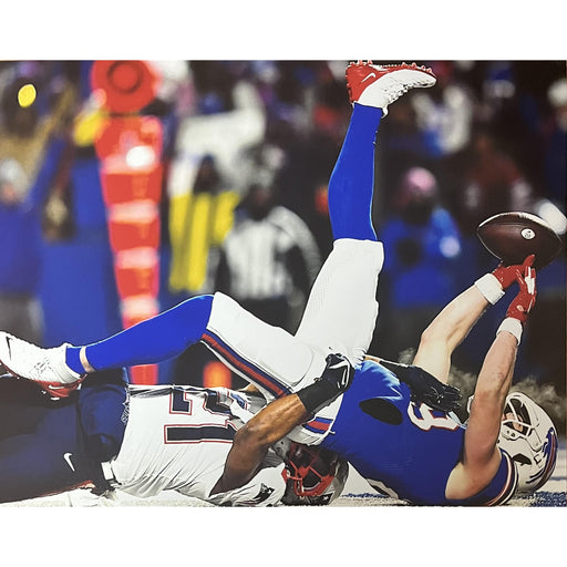 Dawson Knox Touchdown Against Patriots Unsigned 11X14 Photo Unsigned Photos TSE Buffalo 