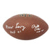 Dual Signed Marv Levy & Bill Polian Buffalo Bills Replica Football with HOF 01 and HOF 15 Signed Footballs TSE Buffalo 