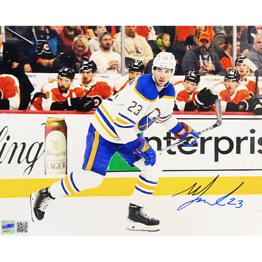 Mattias Samuelsson Skating in White Signed 8x10 Photo Signed Photos TSE Buffalo 