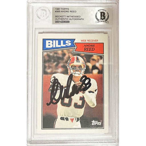 Andre Reed Signed Buffalo Bills 1987 Topps Card TSE Buffalo 