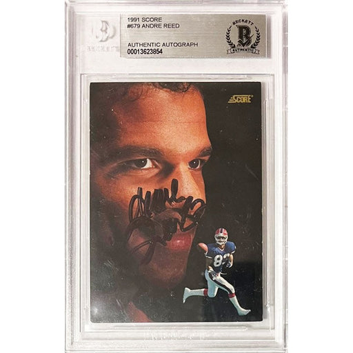 Andre Reed Buffalo Bills Signed 1991 Score Player Card TSE Buffalo 