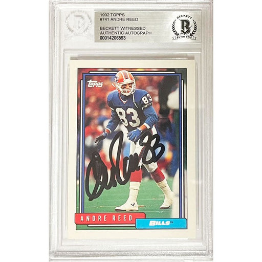 Andre Reed Signed Buffalo Bills 1992 Topps Card TSE Buffalo 