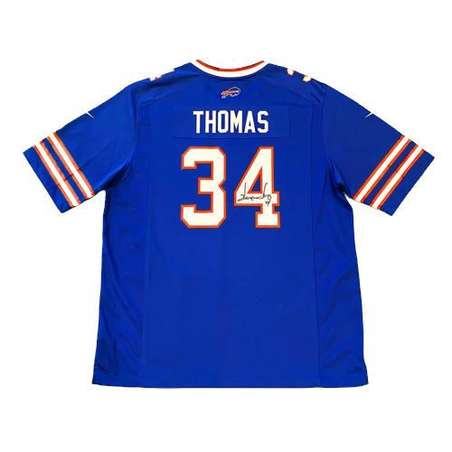 Thurman Thomas Signed Nike Blue Game Jersey Signed Jerseys TSE Buffalo 