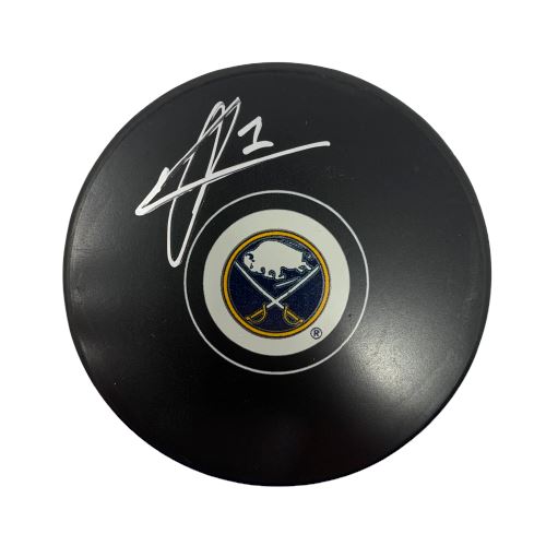 Ukko-Pekka Luukkonen Signed Buffalo Sabres Hockey Puck Signed Hockey Pucks TSE Buffalo 